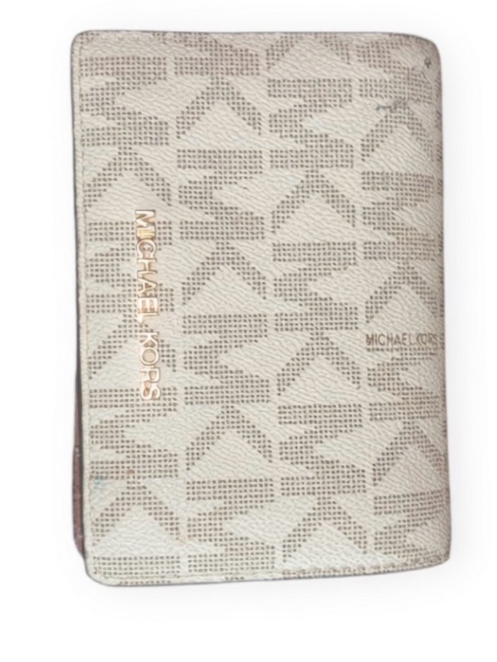 Michael Kors Cream and Beige Signature Continental Wallet